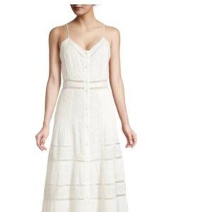 Alice + Olivia: Meg Embroidered Pintuck Maxi Dress